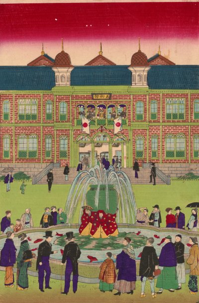 Segunda exposición industrial nacional en el Parque Ueno de Utagawa Hiroshige III
