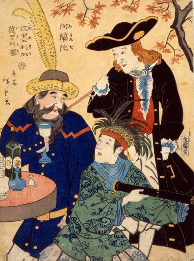 Oranda, Amerika, Igirisu de Utagawa II Hiroshige