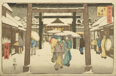 Santuario Shinmei en Shiba de Utagawa II Hiroshige