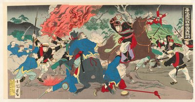 Victoria abrumadora del imperio en la feroz batalla por Pyongyang (título de la serie) Heijô gekisen teikoku daishôri (título de la serie) de Utagawa Kokunimasa