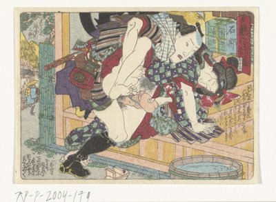 El lugar de parada Ishibe Ishibe (título sobre objeto) El camino erótico a la capital (título de la serie) de Utagawa Kunisada (I) (attributed to)