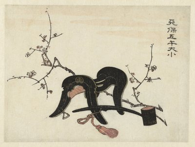 Silla de montar y cucharón de Utagawa Kunisada (I) (attributed to)