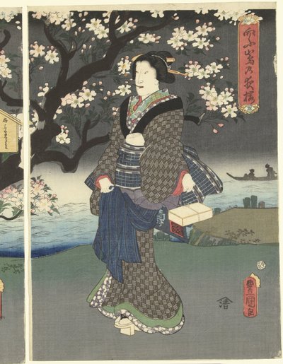 Paseo nocturno por el río de Utagawa Kunisada (I)