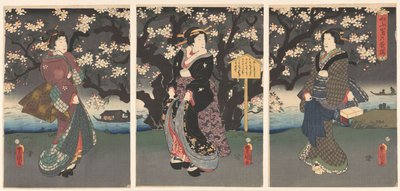 Paseo nocturno por el río de Utagawa Kunisada (I)