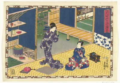 capitulo 44 True Images of the Splendid Prince (título de la serie) Sono sugata Hikaru no utsushi-e (título de serie en objeto) de Utagawa Kunisada (I)