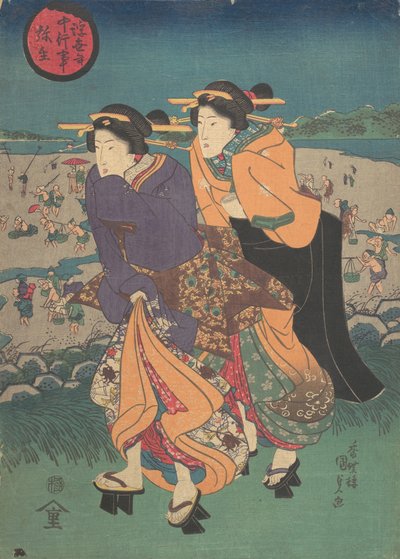 Evento anual - el tercer mes Ukiyo nenju gyoji: Yayoi, mediados del siglo XIX de Utagawa Kunisada