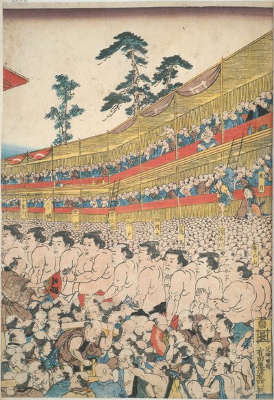Imágenes del Gran Festival de Sumo de Utagawa Kunisada