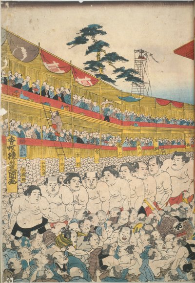 Imágenes del Gran Festival de Sumo de Utagawa Kunisada