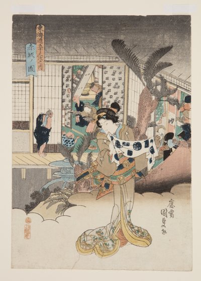 Vista de Akasaka de Utagawa Kunisada