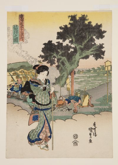 Vista de Fukuroi de Utagawa Kunisada