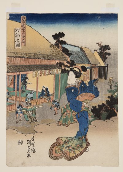 Vista de Ishibe (Ishibe no zu) de Utagawa Kunisada
