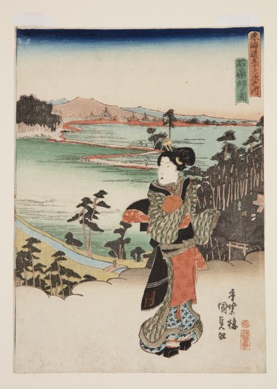 Vista de Ishiyakushi (Ishiyakushi no zu) de Utagawa Kunisada