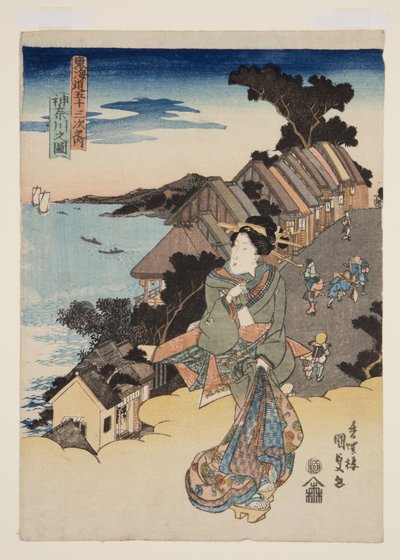 Vista de Kanagawa de Utagawa Kunisada