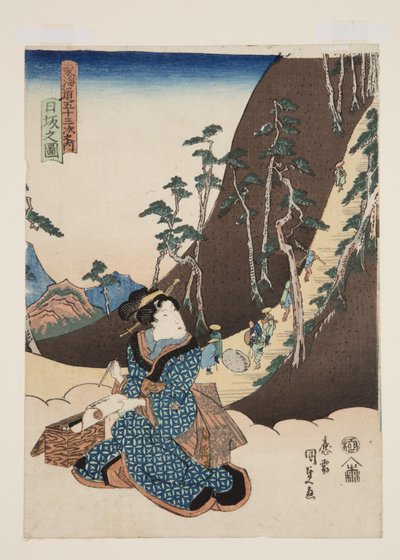 Vista de Nissaka de Utagawa Kunisada