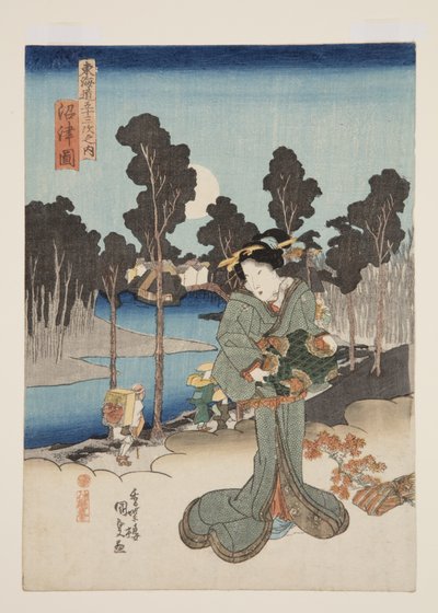 Vista de Numazu (Numazu zu) de Utagawa Kunisada