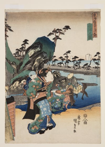 Vista de Okitsu de Utagawa Kunisada