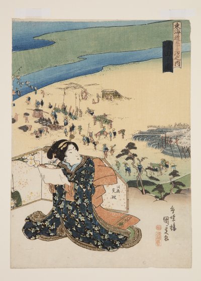 Vista de Shimada de Utagawa Kunisada