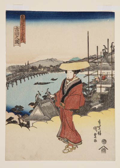 Vista de Yoshida de Utagawa Kunisada