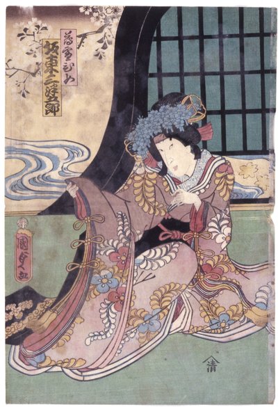 ¿Banda? Mitsugor? Vi en el papel de Usuyukihime (xilografía en color) de Utagawa Kunisada II