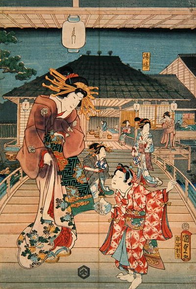 Escena en un burdel de Utagawa Kunisada II