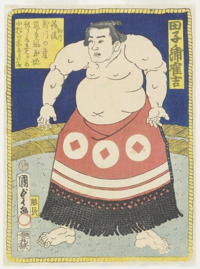 Luchador Tagonoura Tsurukichi, marzo de 1866 de Utagawa Kunisada II