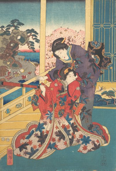 Flor de Akashi de Utagawa Kuniteru