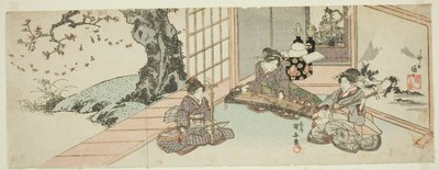 Señoras que tocan instrumentos de Utagawa Kuniyasu