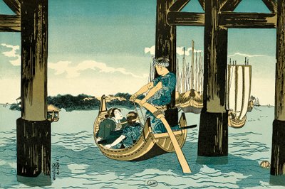 Paseos en barco de Utagawa Kuniyoshi