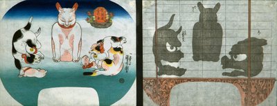 Gatos: León del templo chino de Utagawa Kuniyoshi