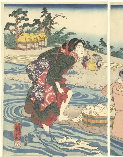 D eco traje ta Mari VIE Rin pro Vinci em EE. UU. es de Utagawa Kuniyoshi