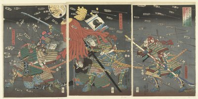 Kusunoki Te Kome Nawate El archienemigo de Eisuke en Kojonawate de Utagawa Kuniyoshi