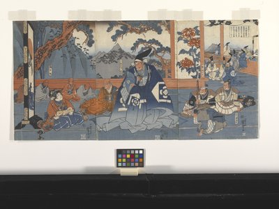 Hako?maru conoce a Kud? Suketsune (impresión wooblock en color) de Utagawa Kuniyoshi