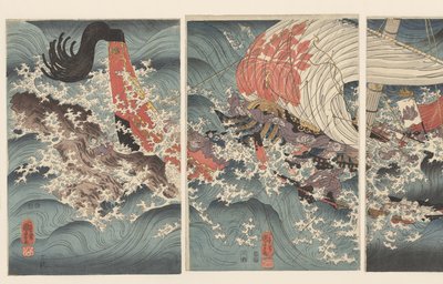 La historia del capitán de barco Yojibei. de Utagawa Kuniyoshi