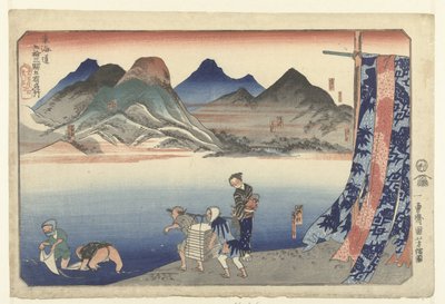 Narumi a Chiriyu Varios lugares famosos a lo largo del Tokaido a la vez (título de la serie) Tokaido gojusan eki goshuku meisho (título de la serie sobre el objeto) de Utagawa Kuniyoshi