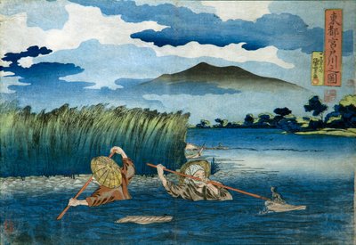 Imagen del río Miyato de Utagawa Kuniyoshi