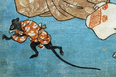 Proverbios ilustrados por gatos (Tatoe zukushi no uchi), c.1852 de Utagawa Kuniyoshi