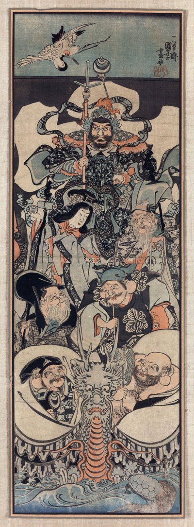 Sept Divinites du Bonheur de Utagawa Kuniyoshi