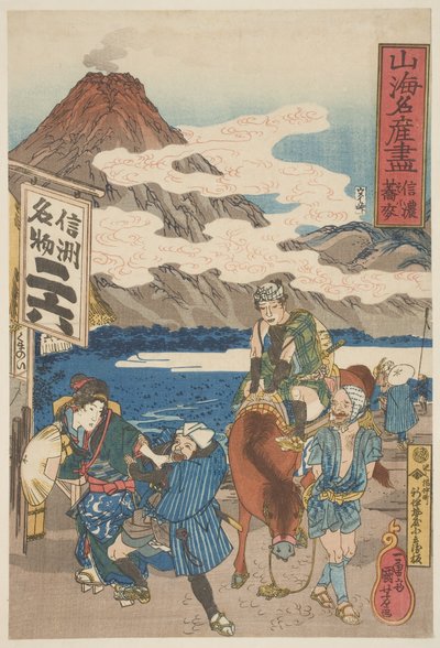 Shinano: Soba, c.1833 (xilografía, tinta y color sobre papel) de Utagawa Kuniyoshi