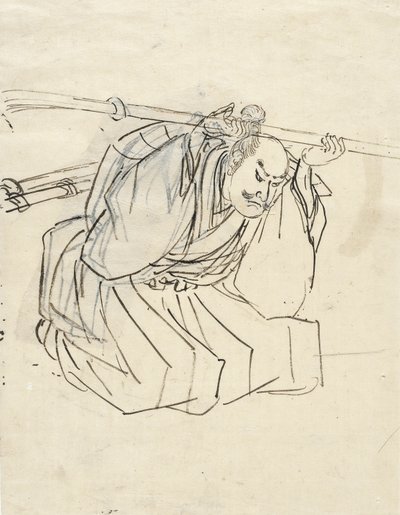 Boceto de Shinano Sakon Tomoyuki de Utagawa Kuniyoshi