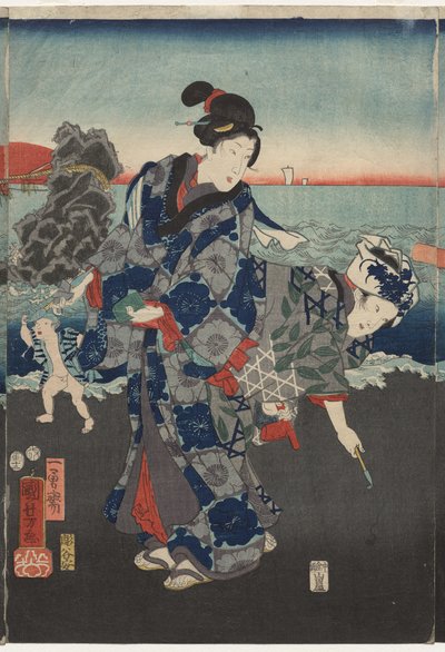 Amanecer en la Bahía de Futami de Utagawa Kuniyoshi