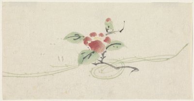 Rama con camelia roja de Utagawa Kuniyoshi