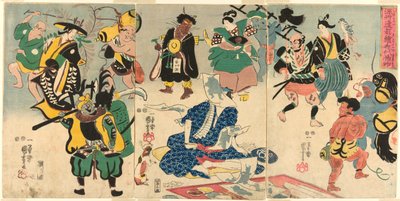 El fenómeno extraordinario de la imagen popular de Otsu (Tokini otsue kidai no maremono) de Utagawa Kuniyoshi