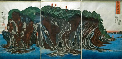 Vista de Enoshima en la provincia de Sagami (Sōshū Enoshima no zu), c.1849-51 de Utagawa Kuniyoshi