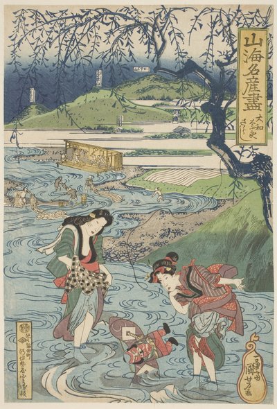 Yamato, Nara: Sarasu, c.1833 (xilografía, tinta y color sobre papel) de Utagawa Kuniyoshi