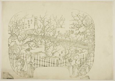 Bloque clave para un grabado de la serie "Toto meisho" (Vistas famosas de la capital oriental) de Utagawa Sadahide