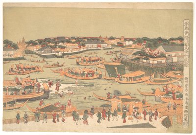 El nuevo Gran Puente de Naka Zu en Edo de Utagawa Toyoharu