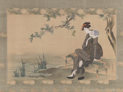 Mujer refrescándose, ca. 1800 de Utagawa Toyohiro