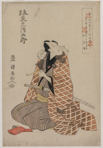 Bando Mitsugoro IV en una túnica de viaje, principios del siglo XIX de Utagawa Toyokuni