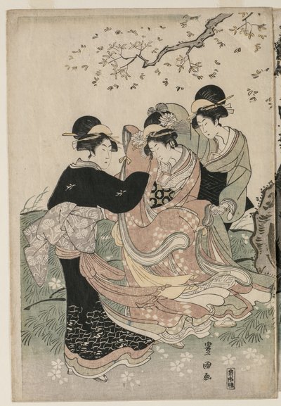 Flores de cerezo al viento de Utagawa Toyokuni