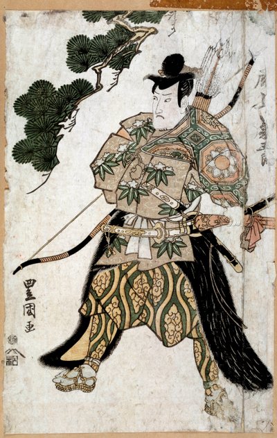 Retrato de un samurái de Utagawa Toyokuni